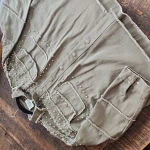 Studded Jean Shacket